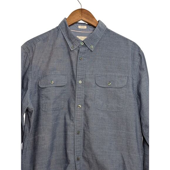 Alexander Julian Men's Long Sleeve Button-down Shirt Stone Blue Size L - Picture 2 of 6
